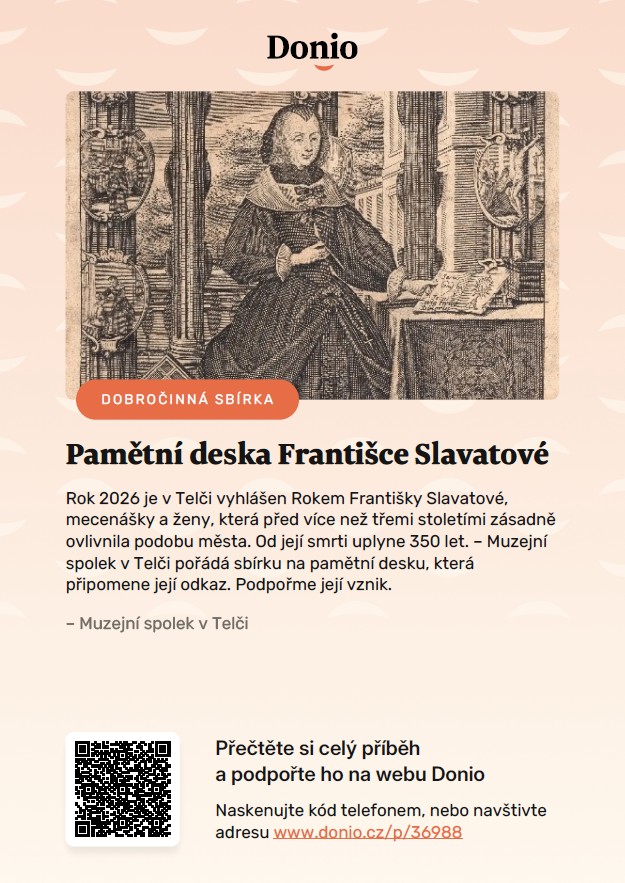 Sbírka na pamětní desku Františce Slavatové