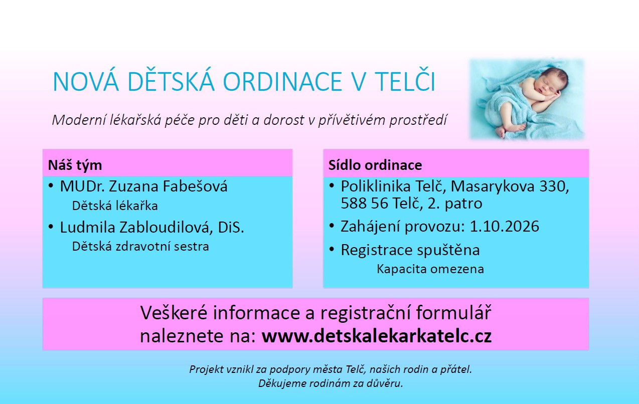 Nová dětská ordinace v Telči