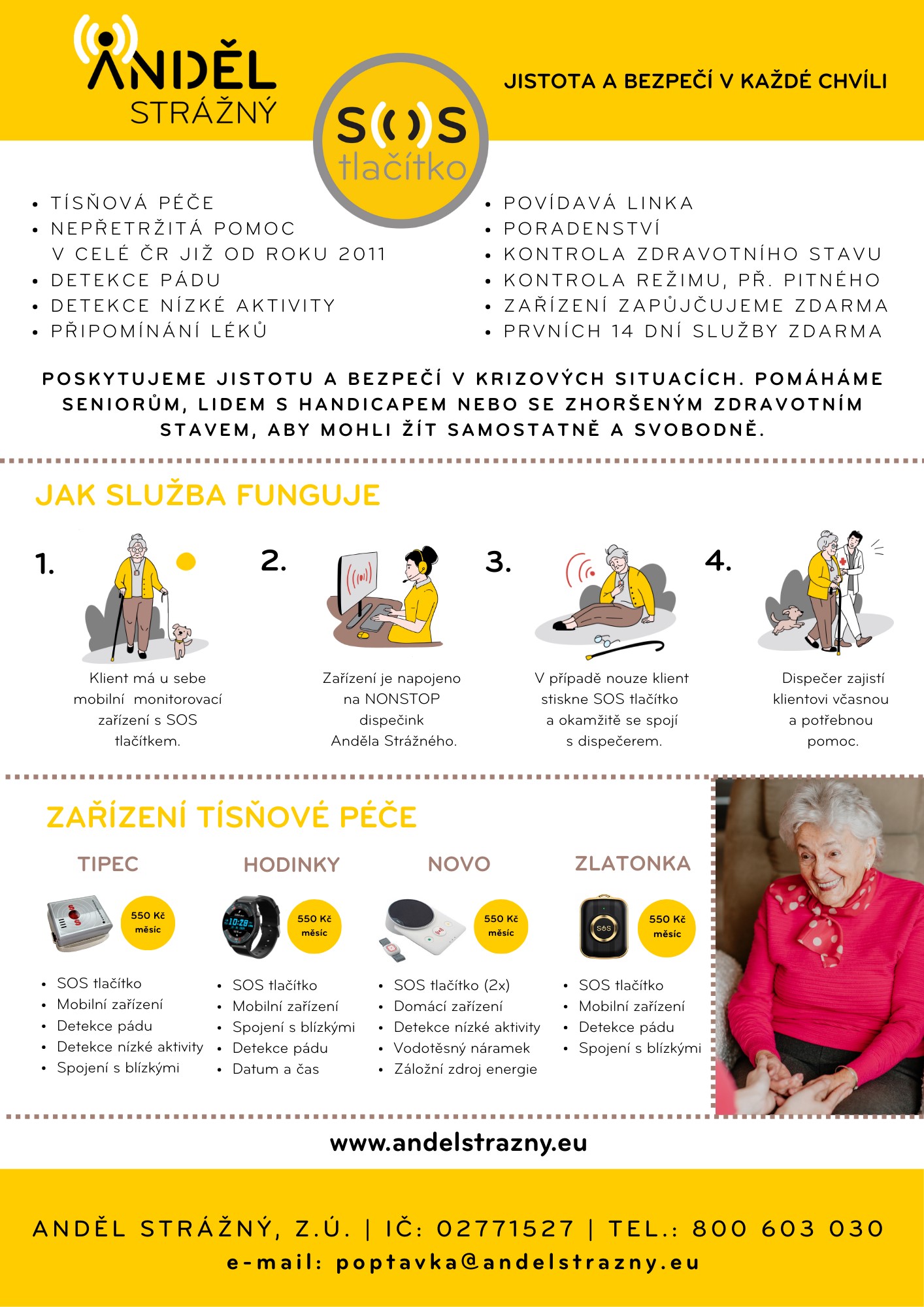 Anděl Strážný, z.ú. - sociální služba tísňové péče